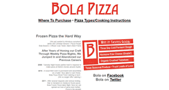 Desktop Screenshot of bolafrozenpizza.com